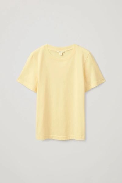Shop Cos Regular Fit T-shirt In Yellow