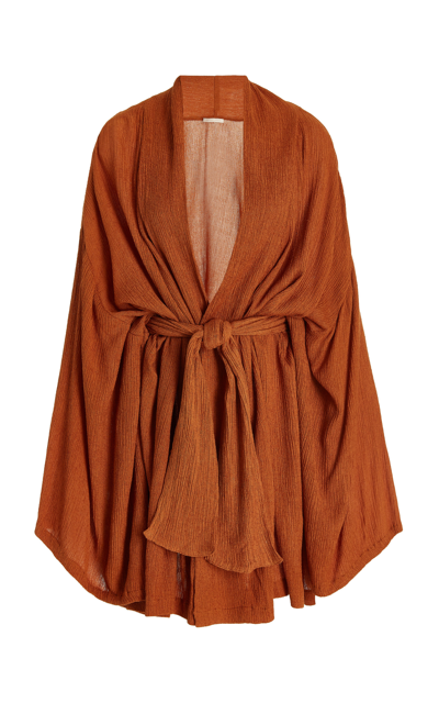Savannah Morrow Women's Rumba Bamboo And Silk-blend Robe In Orange |  ModeSens
