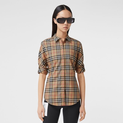 Burberry Vintage Check Shirt In Beige | ModeSens