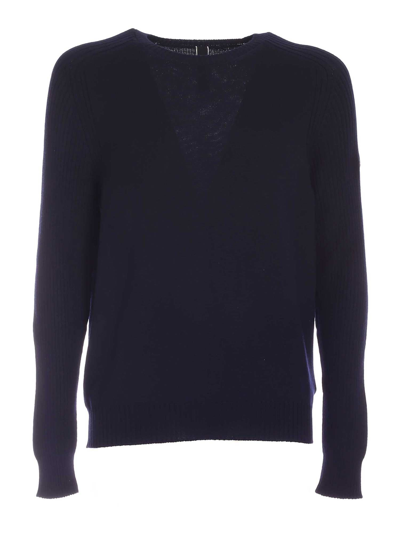 Shop Hogan Crewneck Knit Jumper In Navy