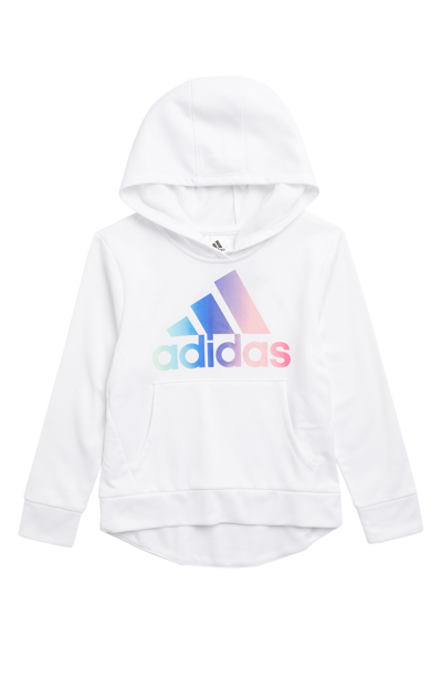 Shop Adidas Originals Fleece Hoodie In White