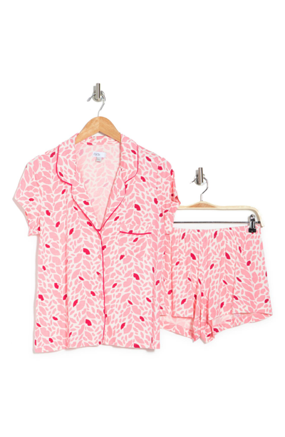 Shop Nordstrom Rack Tranquility Shortie Pajamas In Pink Flamingo Lip Pattern