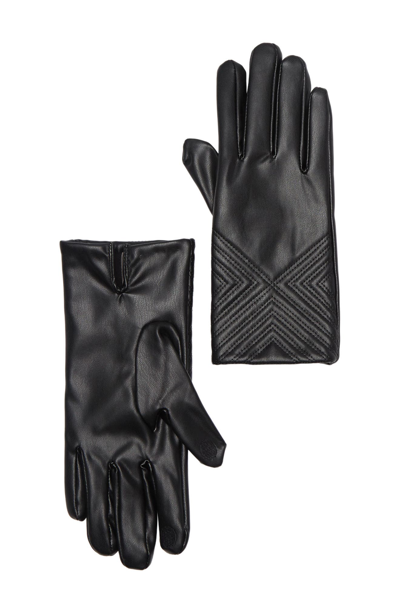 Shop Vince Camuto Quilted Cuff Gloves In Black