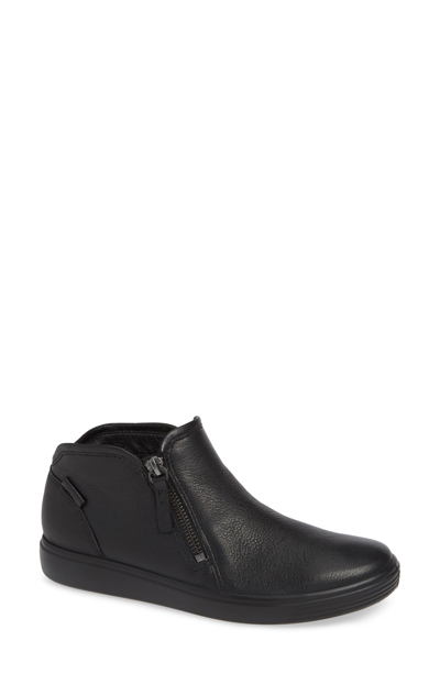 Shop Ecco Soft 7 Mid Top Sneaker In Black/ Black Leather