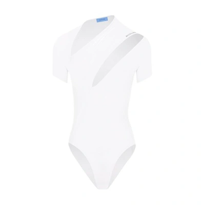Shop Mugler Cut-out Bodysuit In White