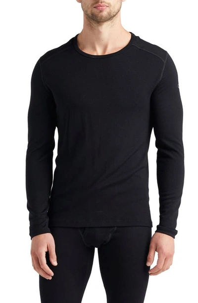 Shop Icebreaker 260 Tech Merino Wool Crewneck Base Layer Top In Black