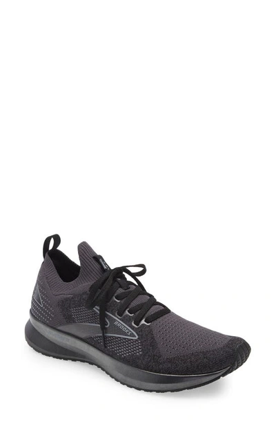 Shop Brooks Levitate Stealthfit 5 Running Shoe In Black/ Ebony/ Grey