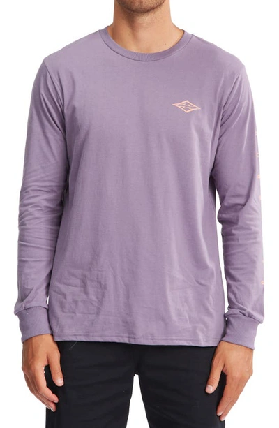 Shop Billabong Unity Long Sleeve Logo Graphic Tee In Purple Haze
