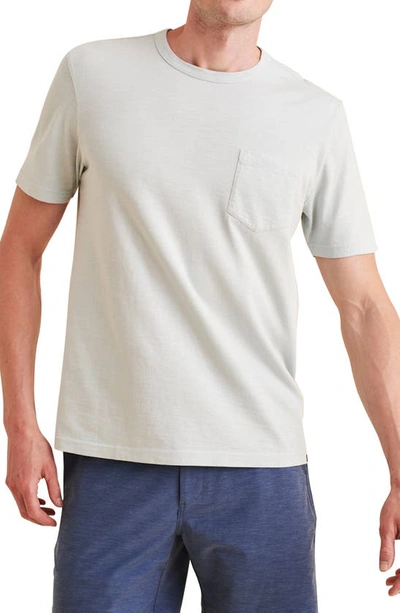 Shop Faherty Sunwashed Organic Cotton Pocket T-shirt In Glacier Blue