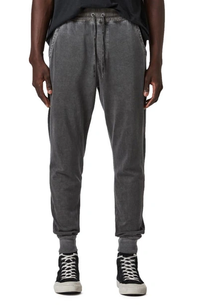 Shop Allsaints Liam Knit Joggers In Washed Black