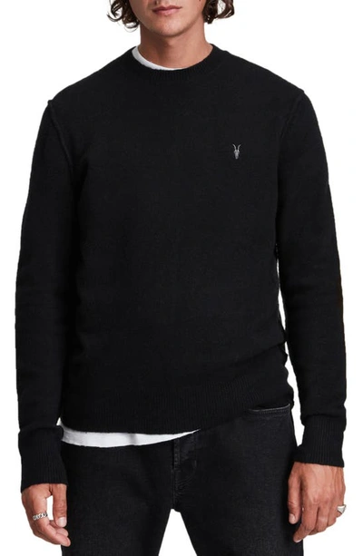 Shop Allsaints Statten Crewneck Sweater In Black