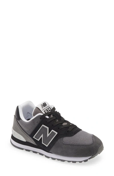 New Balance Kids' 574 Suede Sneakers In Black | ModeSens
