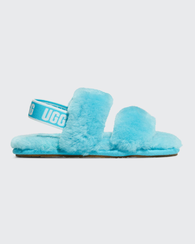 Shop Ugg Girl's Oh Yeah Shearling Slippers, Baby/toddlers In Osb