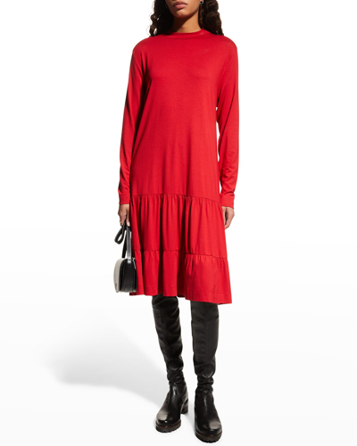 MASAI NORIS LONG-SLEEVE TIERED JERSEY DRESS PROD246160198