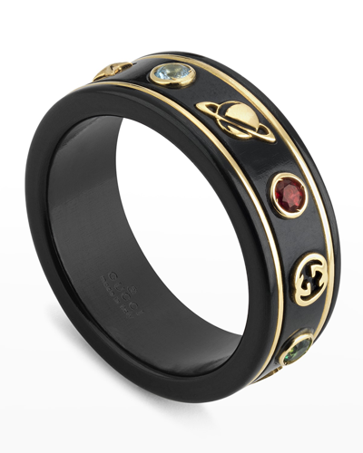 Shop Gucci Icon Band Ring In Yg