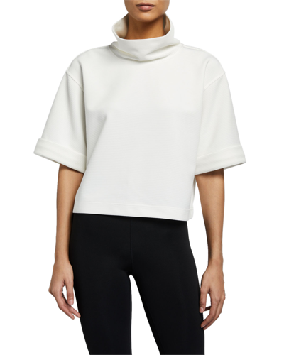 Shop Aurum Legend Short-sleeve Top In White Alyssum