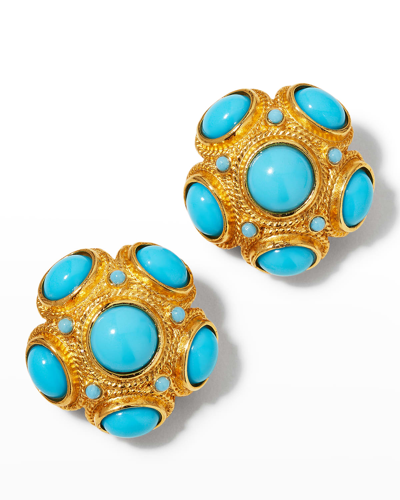 Shop Ben-amun Turquoise Ball Earrings