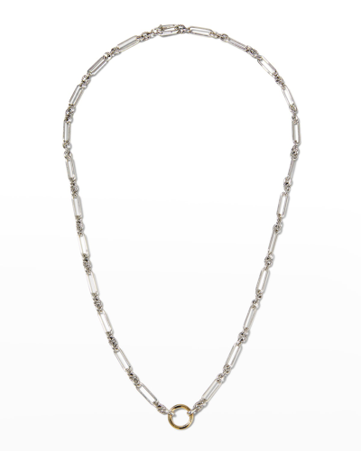 Shop David Yurman Lexington Chain Necklace In Silver With 18k Gold, 4.5mm In Two Tone