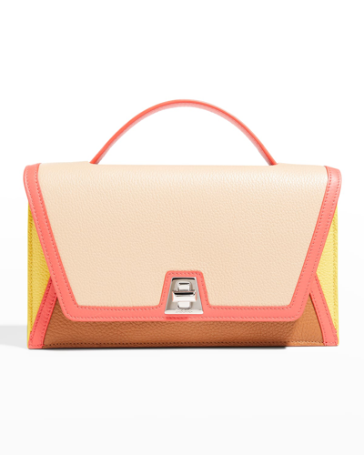 Shop Akris Anouk City Colorblock Leather Crossbody Bag In 124 Candlecordage