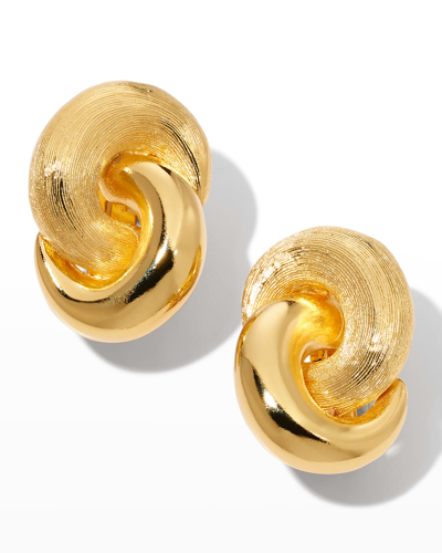 Shop Ben-amun 24k Gold Electroplate Circle Single Link Earrings