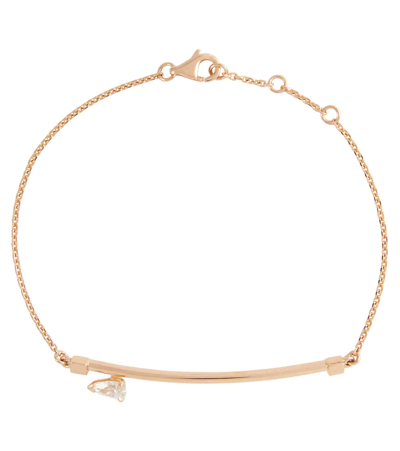 Shop Repossi Serti Sur Vide 18kt Rose Gold Bracelet With Diamond In Pink Gold