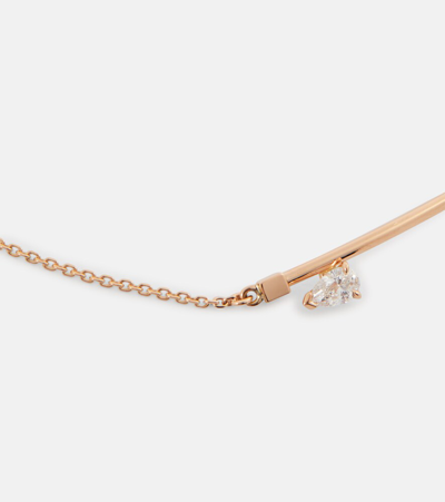 Shop Repossi Serti Sur Vide 18kt Rose Gold Bracelet With Diamond In Pink Gold