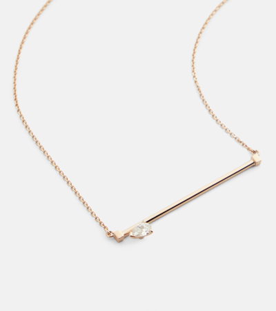 Repossi Serti Sur Vide 18kt Rose Gold Necklace With Diamond In Pink Gold