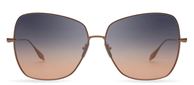 Shop Dita Zazoe Butterfly Sunglasses In Peach