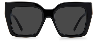 Shop Jimmy Choo Eleni/g/s Ir 0807 Oversized Square Sunglasses In Grey