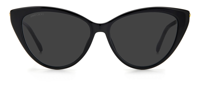 Shop Jimmy Choo Val/s Ir 0807 Cat Eye Sunglasses In Grey