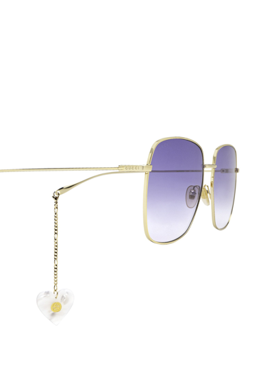 Shop Gucci Gg1031s Gold Female Sunglasses