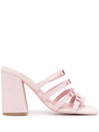 Shop Macgraw Dorothy Glitter-detail Sandals In Pink
