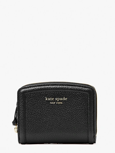 Shop Kate Spade Knott Small Compact Wallet In Black