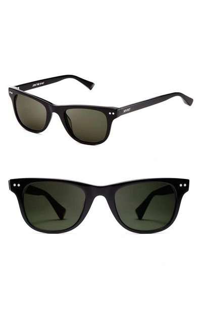 Shop Mvmt Outsider 51mm Polarized Sunglasses In Pure Black