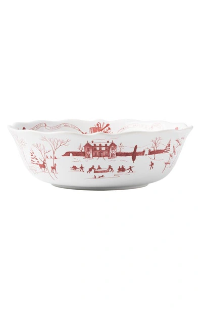 Juliska Country Estate Winter Frolic Ruby Serving Bowl In Ruby