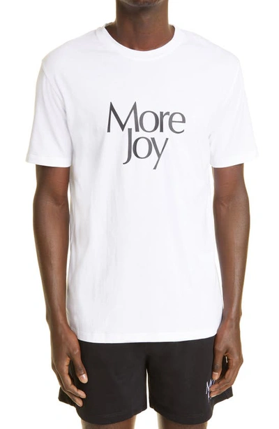 Shop More Joy Unisex Logo Oversize Organic Cotton Graphic Tee In White