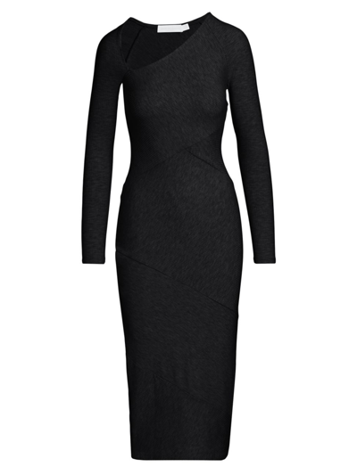 Shop Jonathan Simkhai Standard Jane Bodycon Midi-dress In Black
