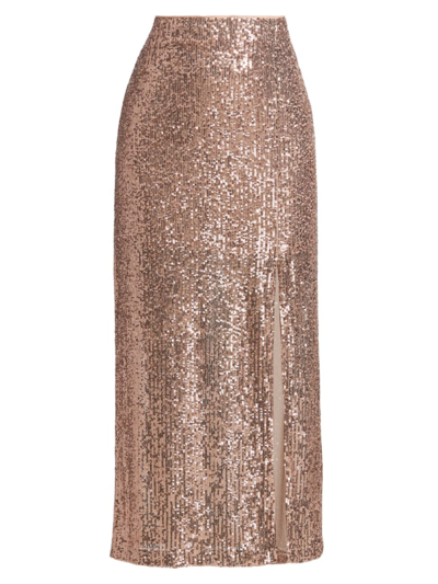 Shop Free People Ariana Sequin Maxi Skirt In Pink Champagne
