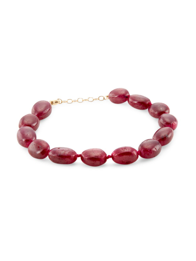 Shop Jia Jia Women's Arizona Large Ruby Drop Bracelet In Red