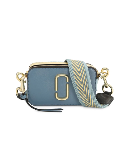Shop Marc Jacobs The Snapshot Coated Leather Camera Bag In Mirage