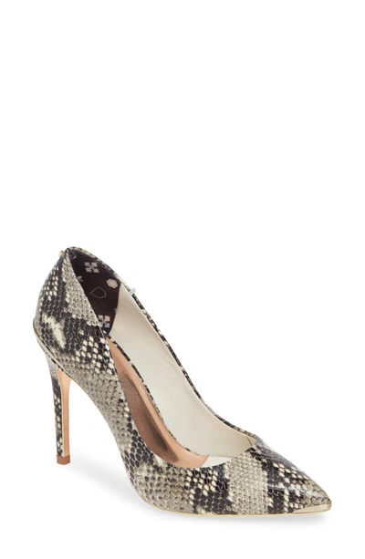 Shop Ted Baker Izibely Pointy Toe Pump In Snake Leather