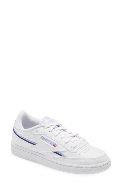 Shop Reebok Club C 85 Sneaker In White/lilac/purple