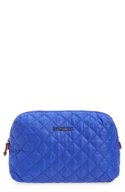 Shop Mz Wallace Mica Quilted Nylon Cosmetics Case In Oxford