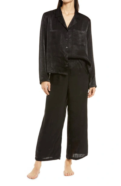 Shop Bp. Satin Pajama Set In Black
