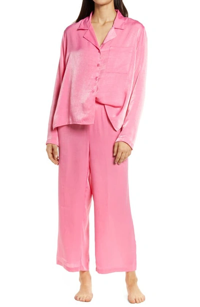 Shop Bp. Satin Pajama Set In Pink Zenna
