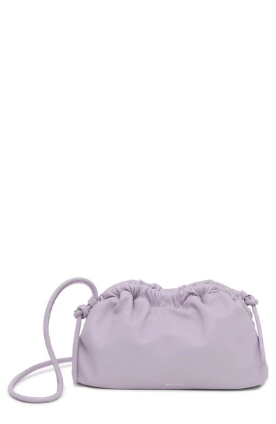 Shop Mansur Gavriel Mini Cloud Leather Clutch In Lavender