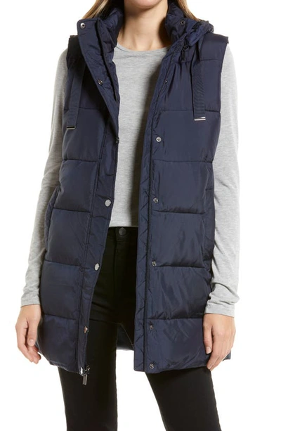 Shop Gallery Vest With Removable Hood In Navy