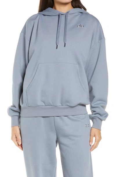 Shop Alo Yoga Accolade Hoodie In Steel Blue