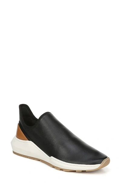 Shop Vince Marlon Slip-on Sneaker In Black Leather