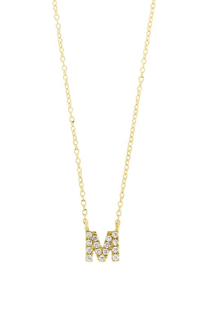 Shop Bony Levy Icon Pavé Diamond Initial Pendant Necklace In 18k Yellow Gold - M